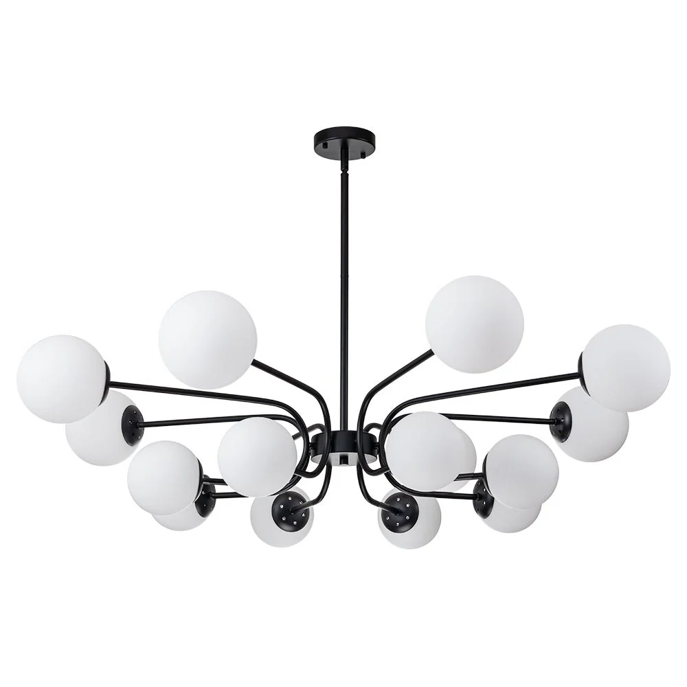 16-Light Frosted Glass Globe Bubble Sputnik Chandelier - Image 7