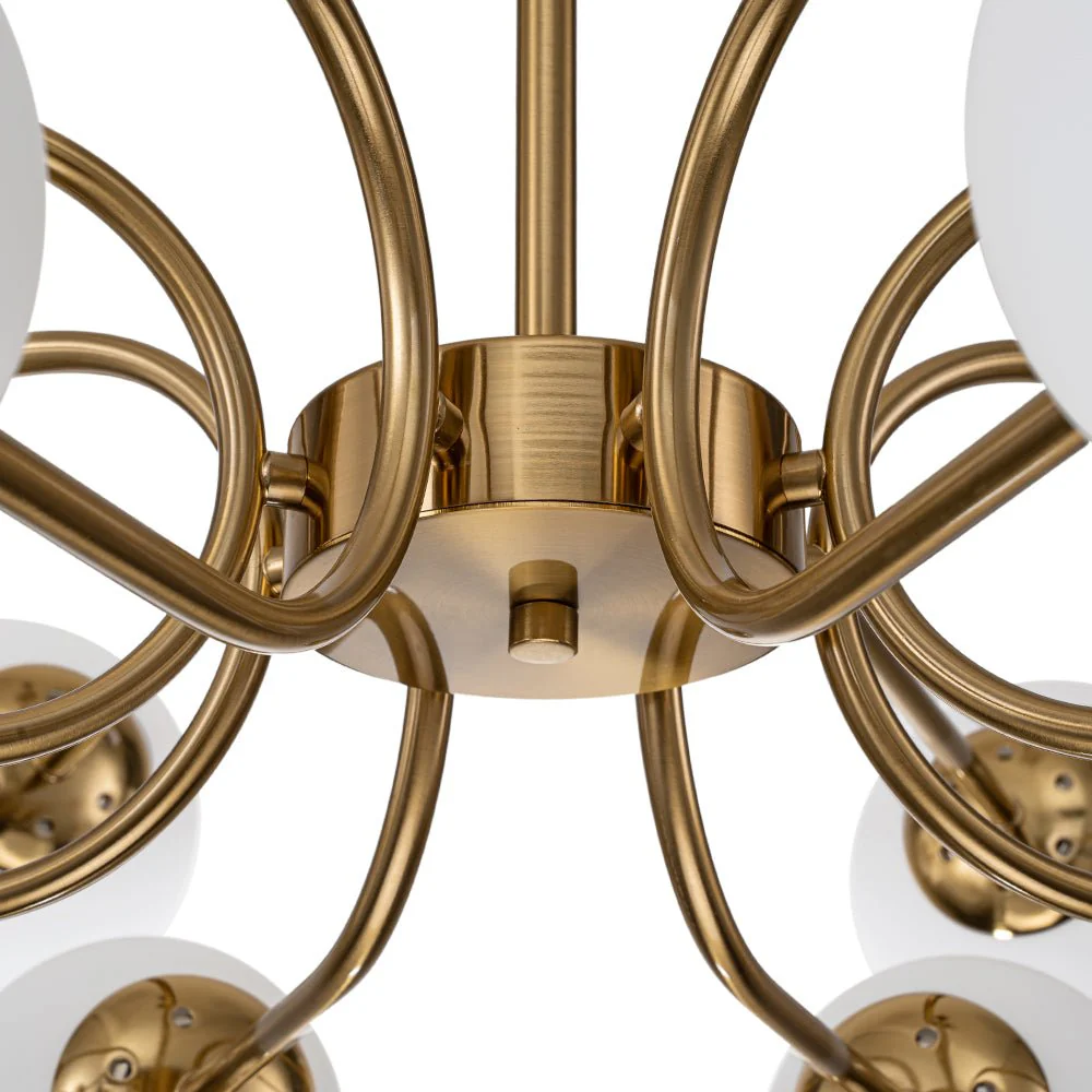 16-Light Frosted Glass Globe Bubble Sputnik Chandelier - Image 9