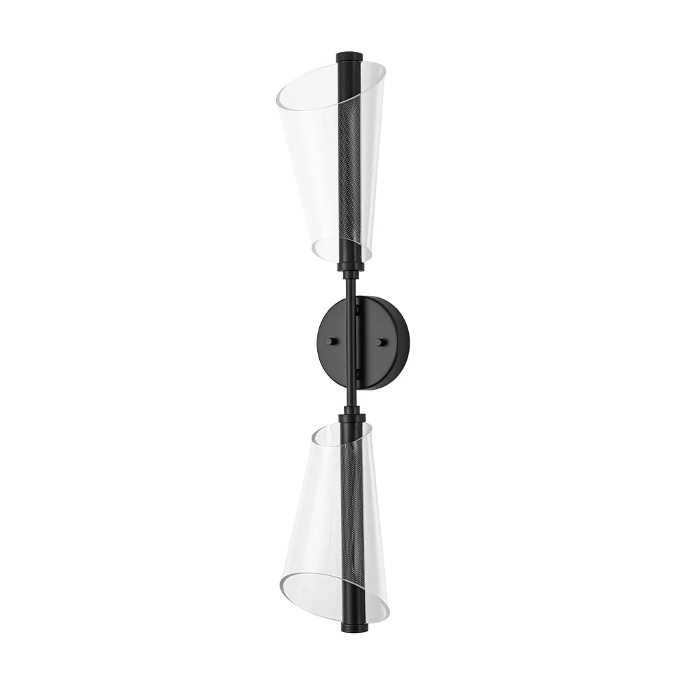 2-Light Dimmable LED Up Down Conical Vanity Wall Sconce - Image 19