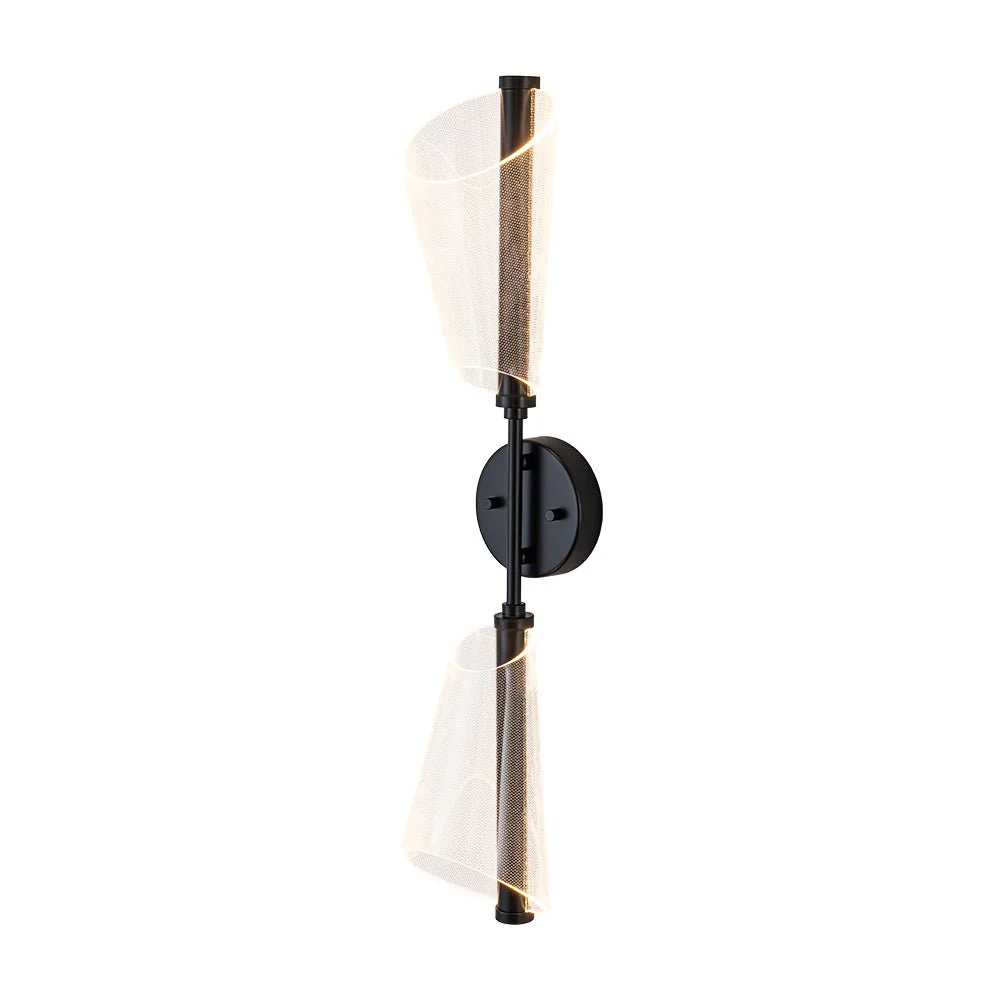 2-Light Dimmable LED Up Down Conical Vanity Wall Sconce - Image 21
