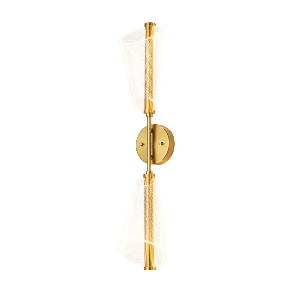 2-Light Dimmable LED Up Down Conical Vanity Wall Sconce - Image 5