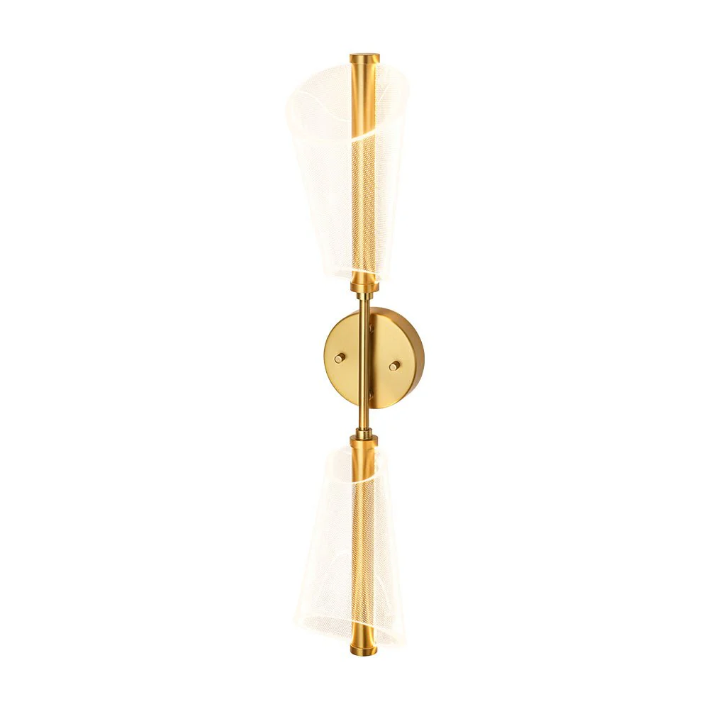 2-Light Dimmable LED Up Down Conical Vanity Wall Sconce - Image 8