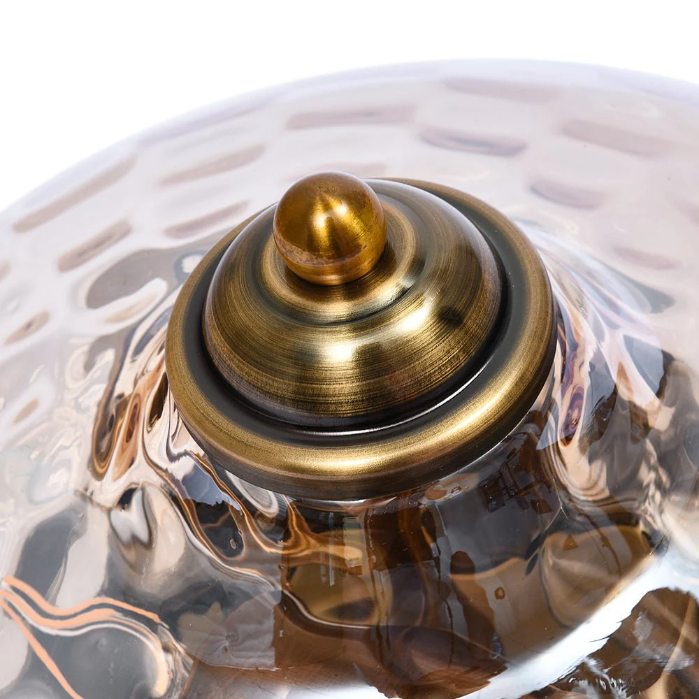 2-light Hammered Glass Flush Mount Ceiling Light - Image 29