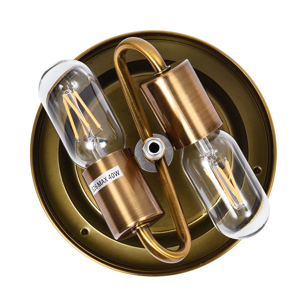 2-light Hammered Glass Flush Mount Ceiling Light - Image 30