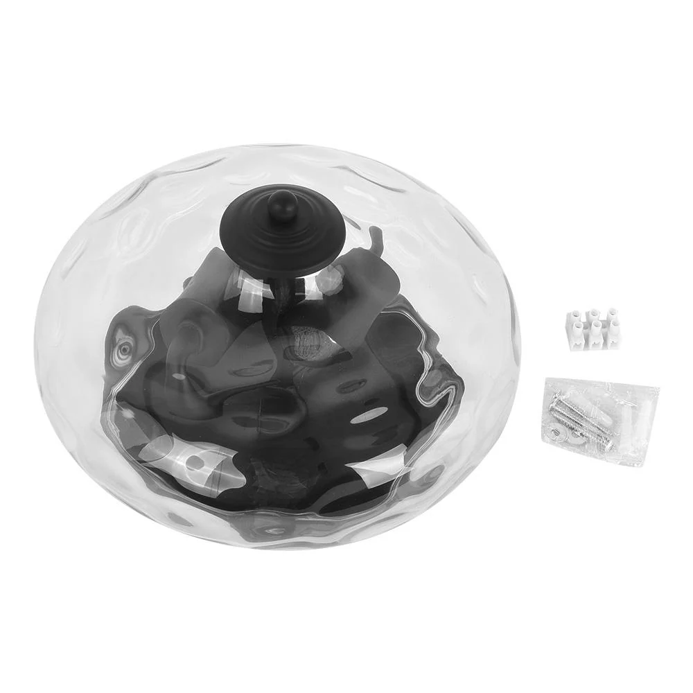 2-light Industrial Glass Flush Mount Light - Image 8