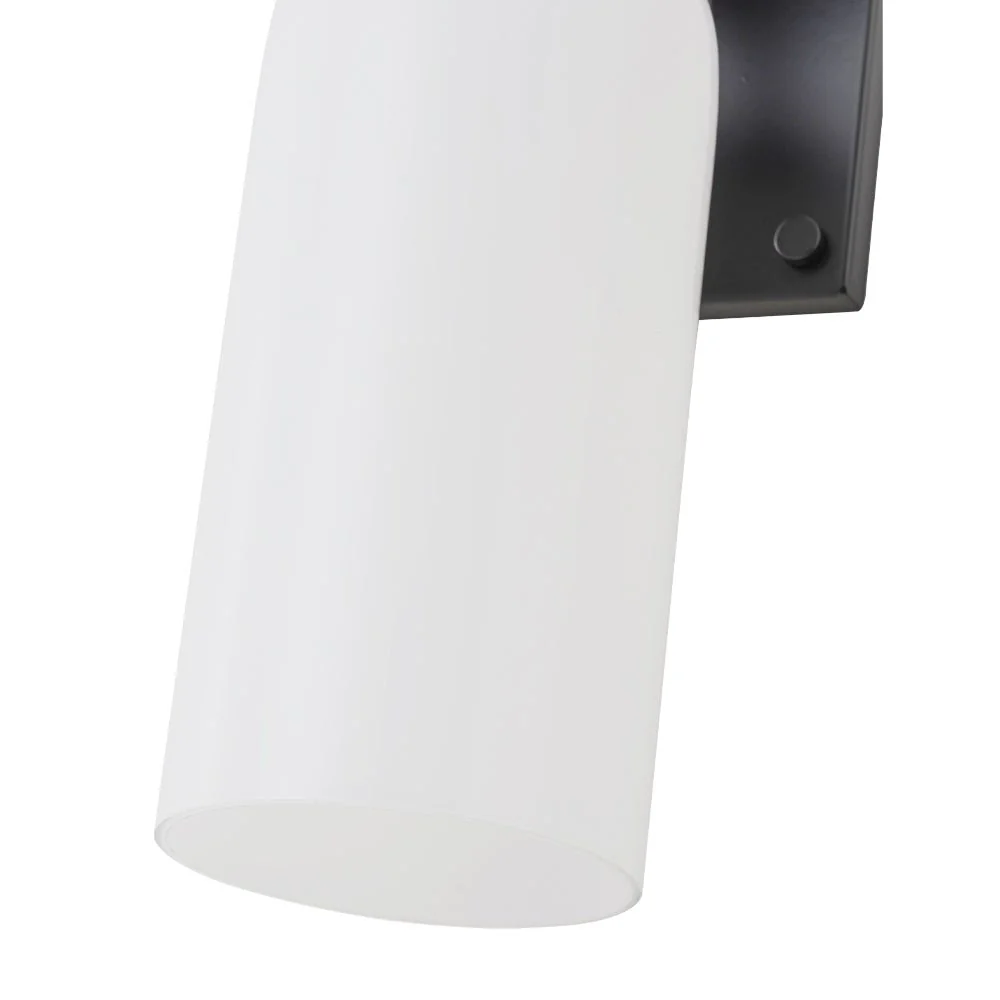 2-Light Milky White Glass Cylinder Vanity Wall Sconce - Image 15