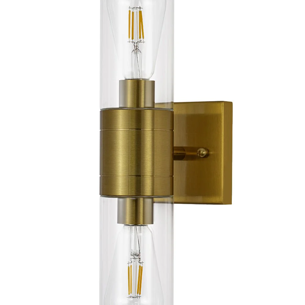 2-Light Up Down Glass Linear Tube Vanity Wall Lamp - Image 10