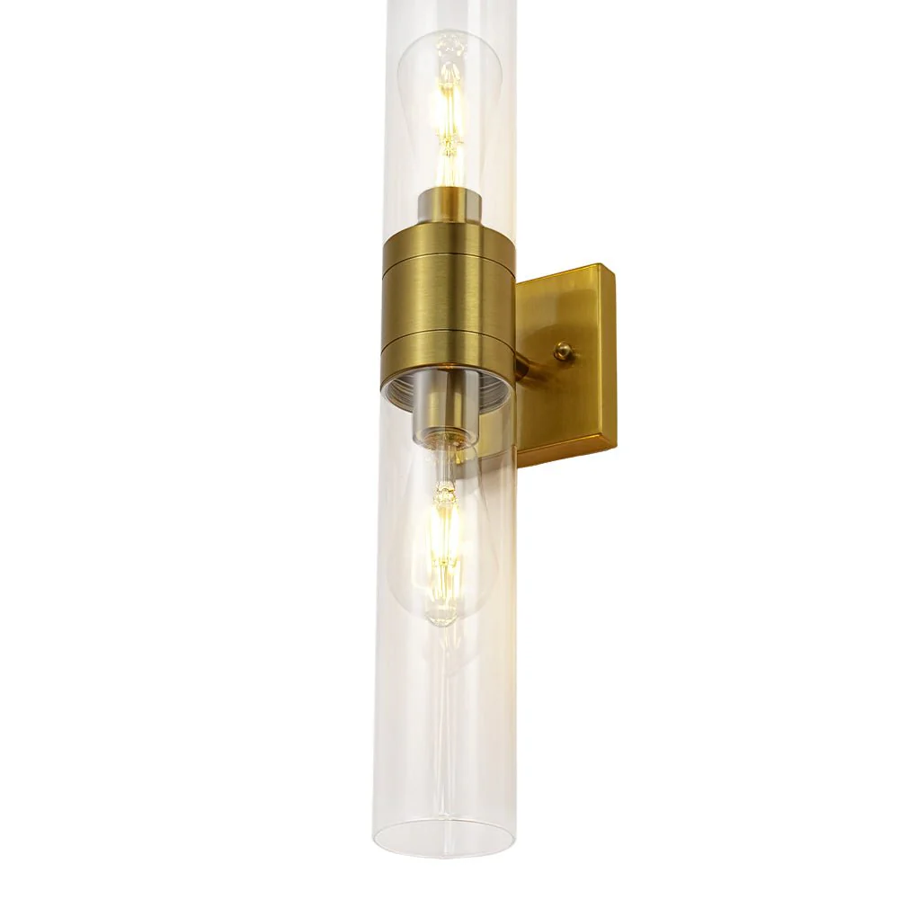 2-Light Up Down Glass Linear Tube Vanity Wall Lamp - Image 12