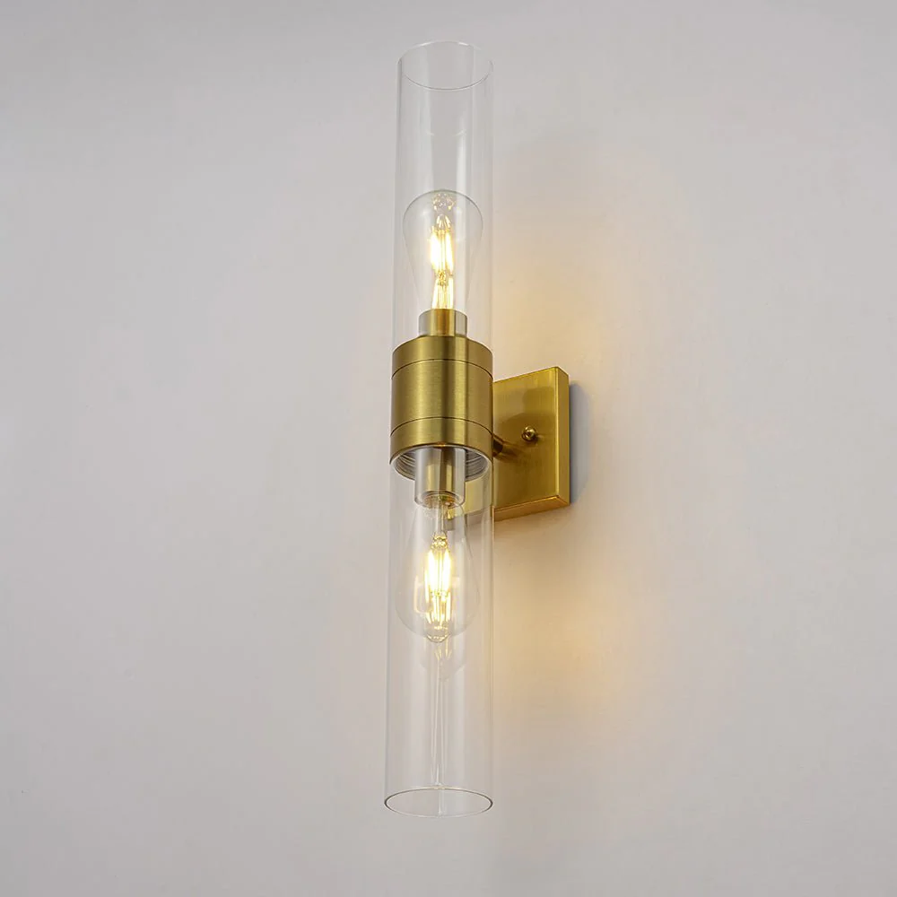 2-Light Up Down Glass Linear Tube Vanity Wall Lamp - Image 13