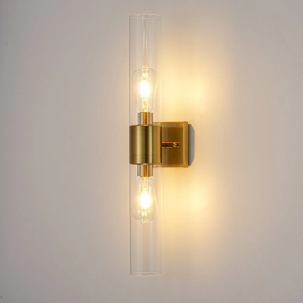 2-Light Up Down Glass Linear Tube Vanity Wall Lamp - Image 14