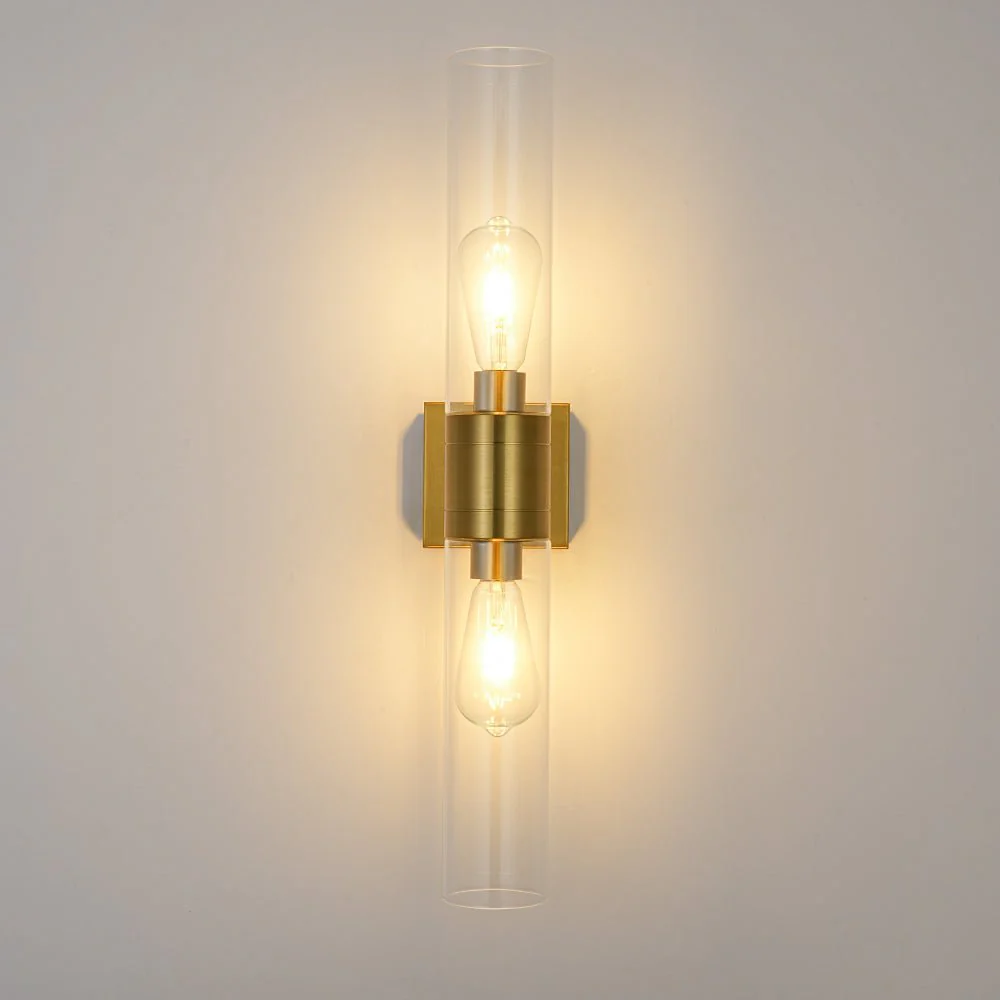 2-Light Up Down Glass Linear Tube Vanity Wall Lamp - Image 15