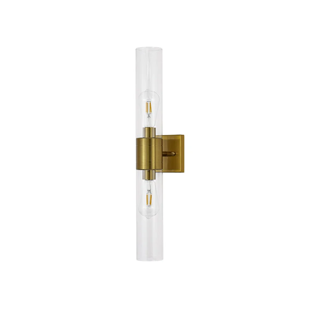 2-Light Up Down Glass Linear Tube Vanity Wall Lamp - Image 3