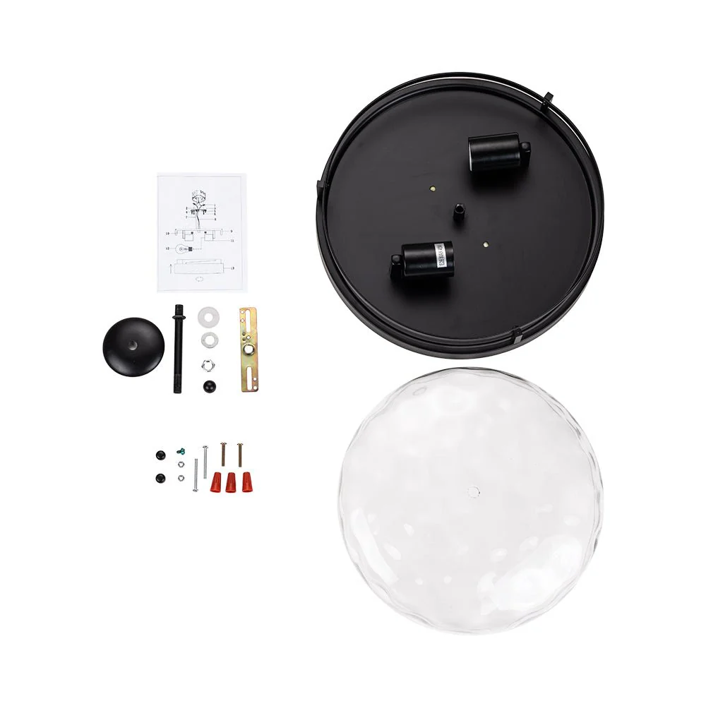 2-Light Water Glass Round Flush Mount Ceiling Light - Image 28
