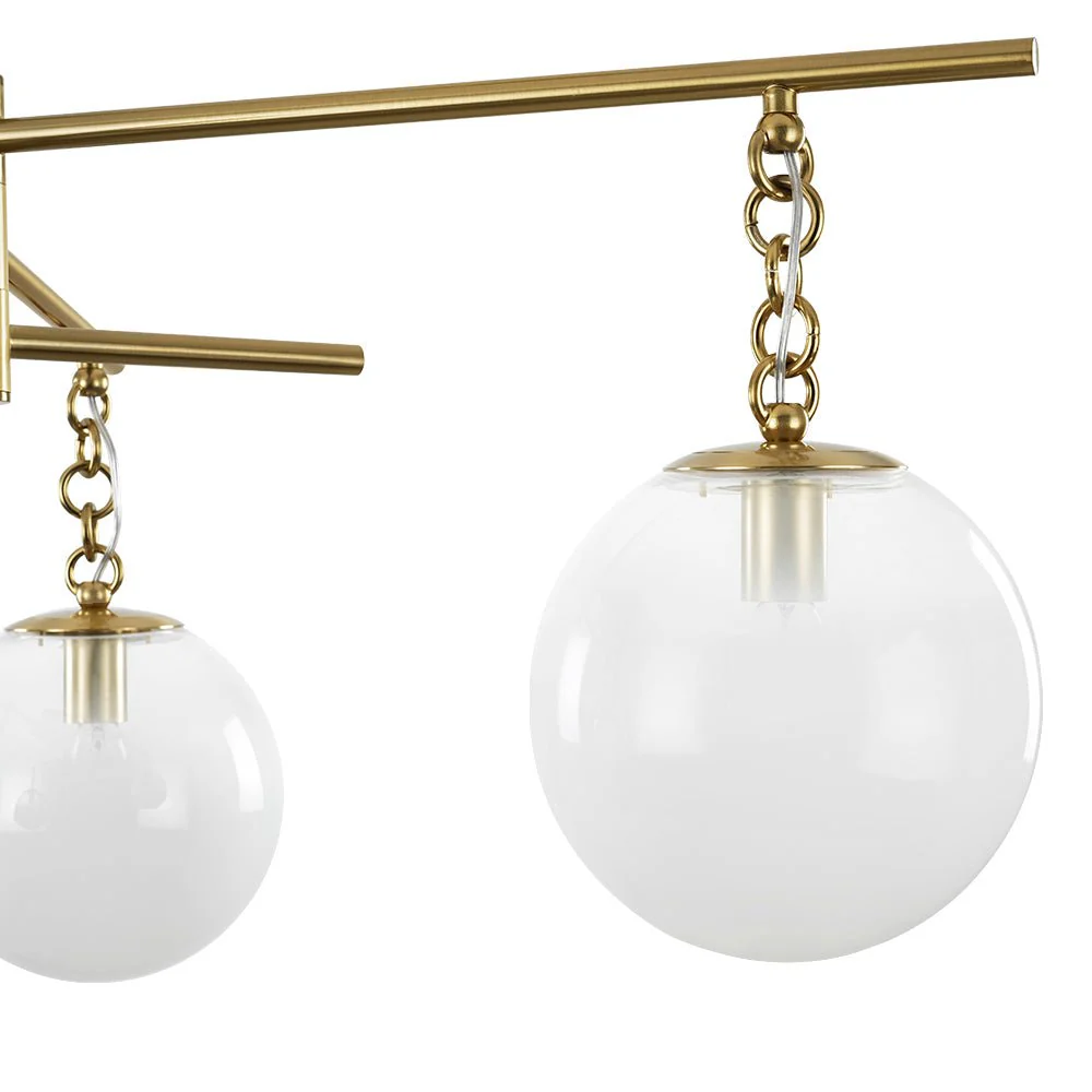 3-light Adjustable Gradual White Glass Globe Sputnik Chandelier - Image 10