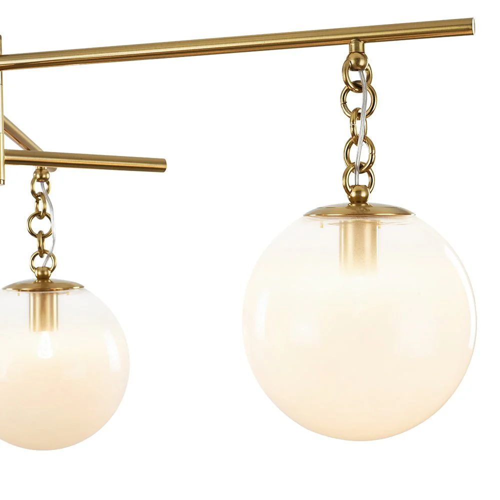 3-light Adjustable Gradual White Glass Globe Sputnik Chandelier - Image 12