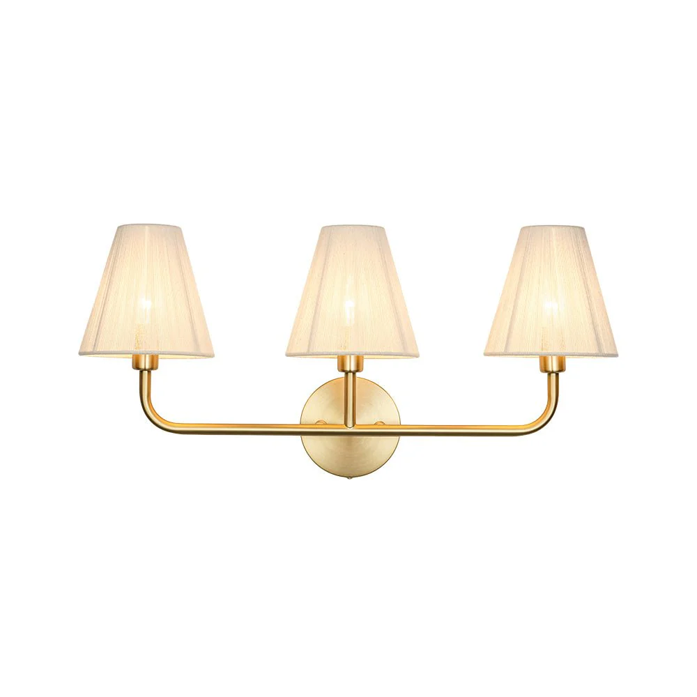 3-Light Beige Woven Thread Conical Vanity Wall Sconce - Image 5
