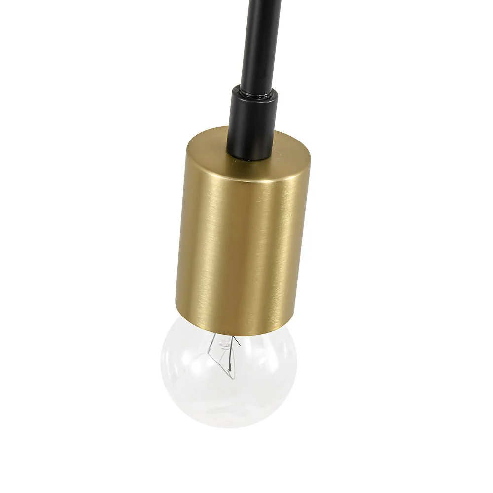 3-Light Black Brass Sputnik Semi Flush Mount - Image 9