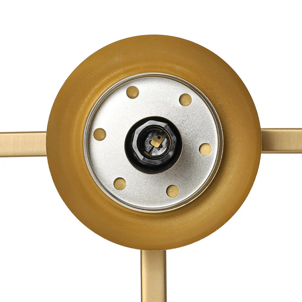 3-Light Brass Ribbed  Glass Globe Vanity Wall Sconce - Image 15