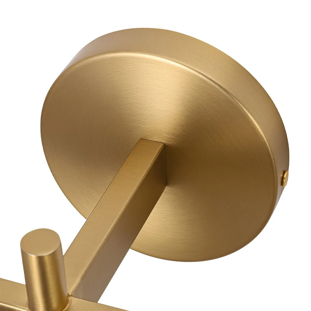 3-Light Brass Ribbed  Glass Globe Vanity Wall Sconce - Image 16