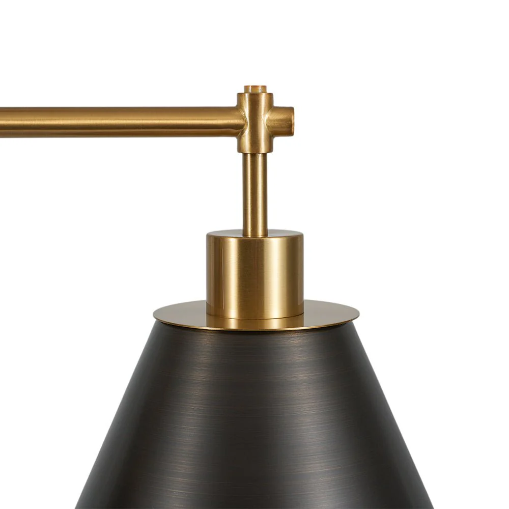3-Light Brushed Gold Black Cone Island Chandelier - Image 14