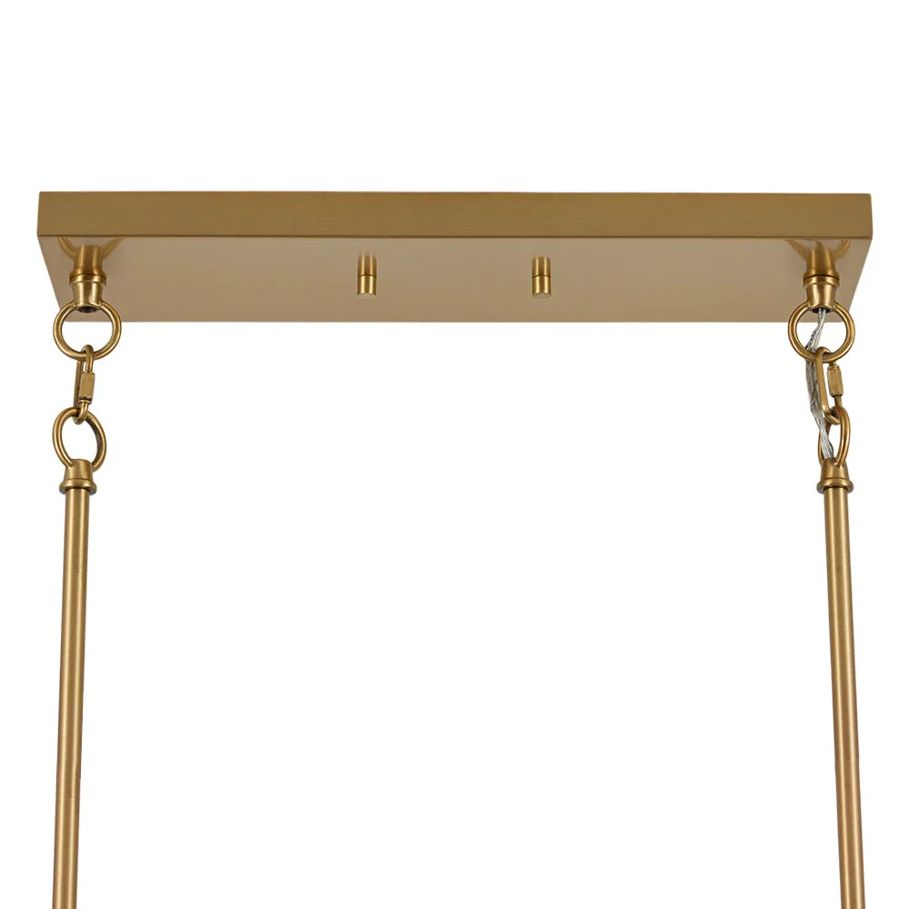 3-Light Brushed Gold Black Cone Island Chandelier - Image 15