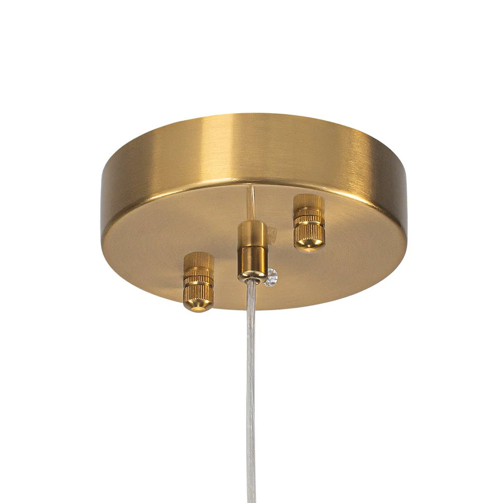 3-Light Cluster Gold Ruby Glass Globe Dimmable LED Pendant - Image 25