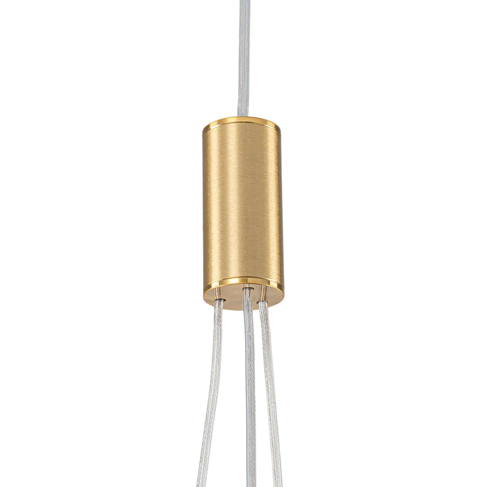 3-Light Cluster Gold Ruby Glass Globe Dimmable LED Pendant - Image 26