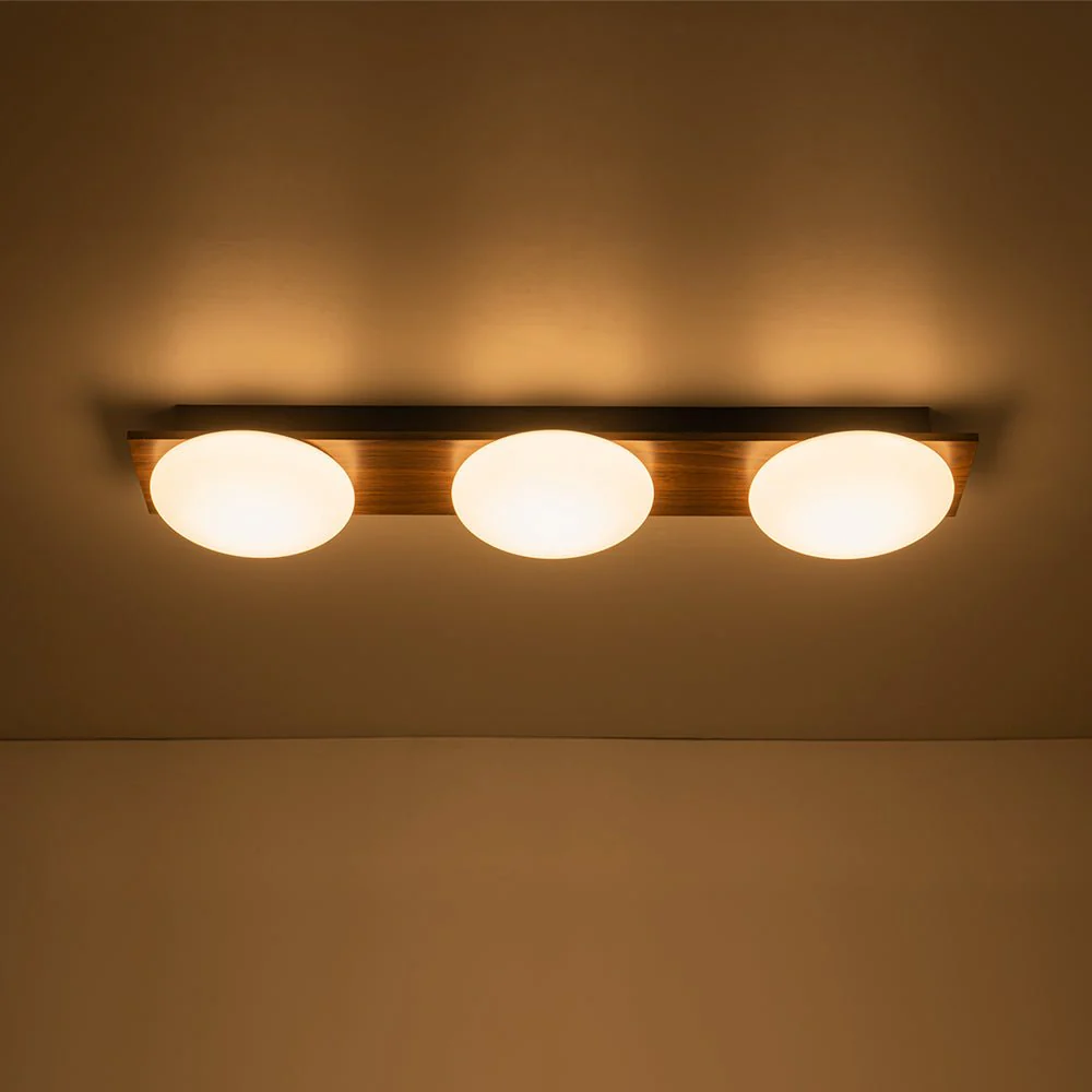 3-Light Dimmable LED Rustic Linear Flush Mount Light - Image 11