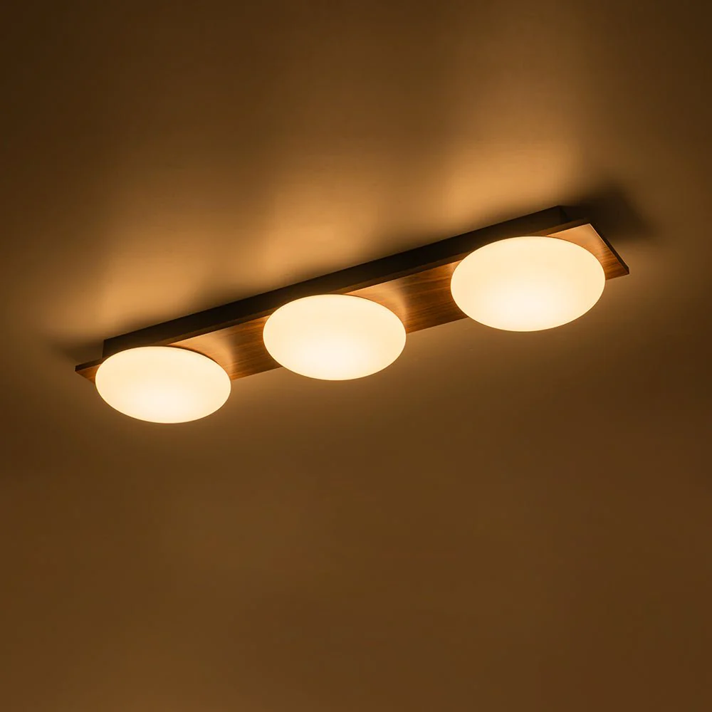 3-Light Dimmable LED Rustic Linear Flush Mount Light - Image 12