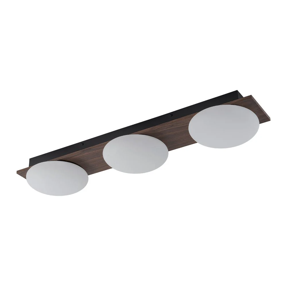 3-Light Dimmable LED Rustic Linear Flush Mount Light - Image 4