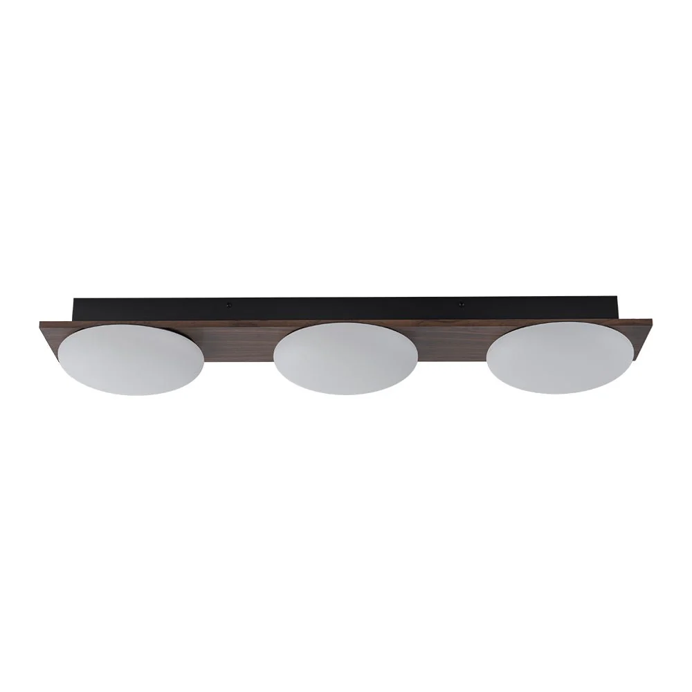 3-Light Dimmable LED Rustic Linear Flush Mount Light - Image 6