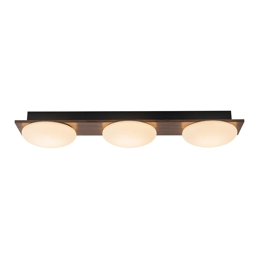 3-Light Dimmable LED Rustic Linear Flush Mount Light - Image 7