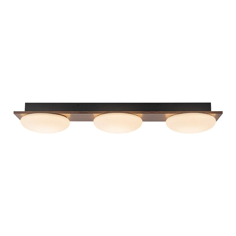 3-Light Dimmable LED Rustic Linear Flush Mount Light - Image 8