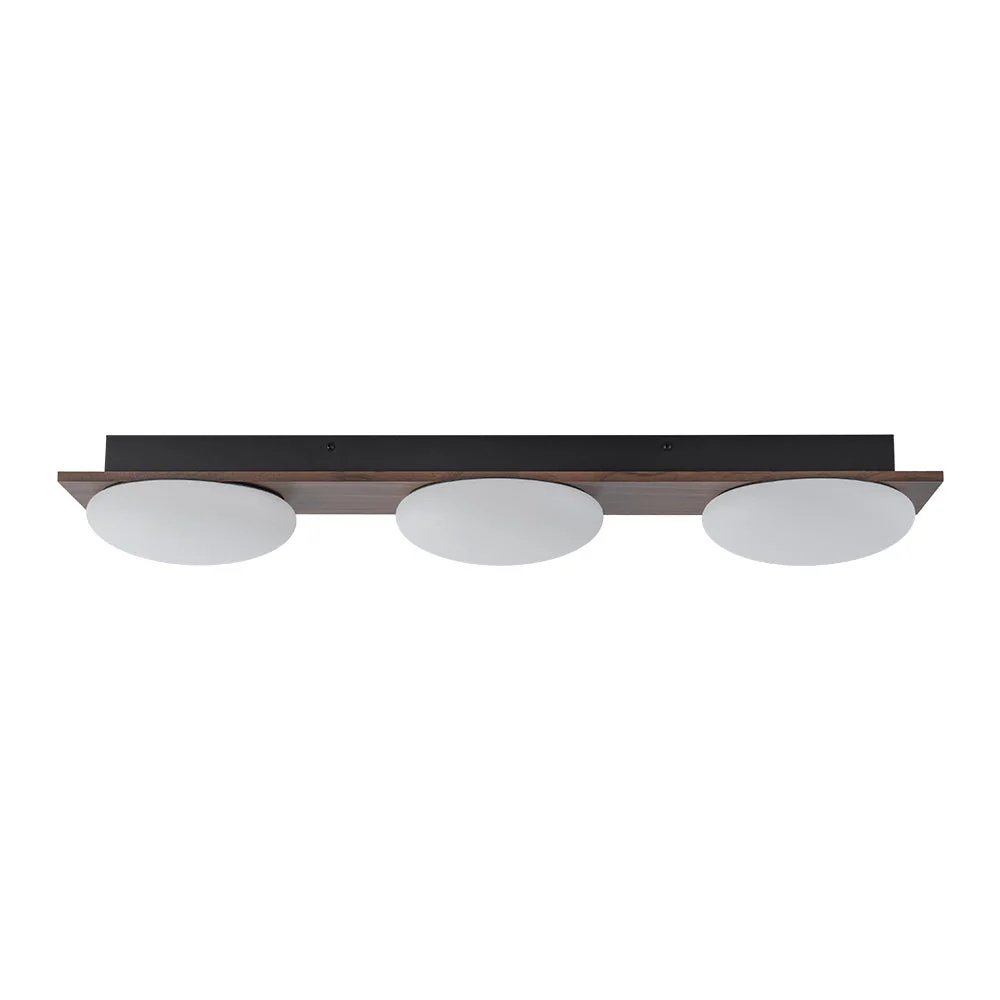 3-Light Dimmable LED Rustic Linear Flush Mount Light - Image 9