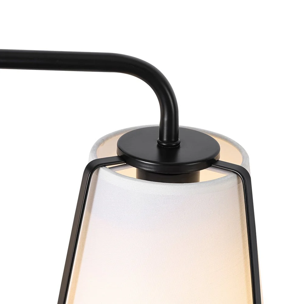 3-Light Fabric Conical Shade Vanity Wall Sconce - Image 11