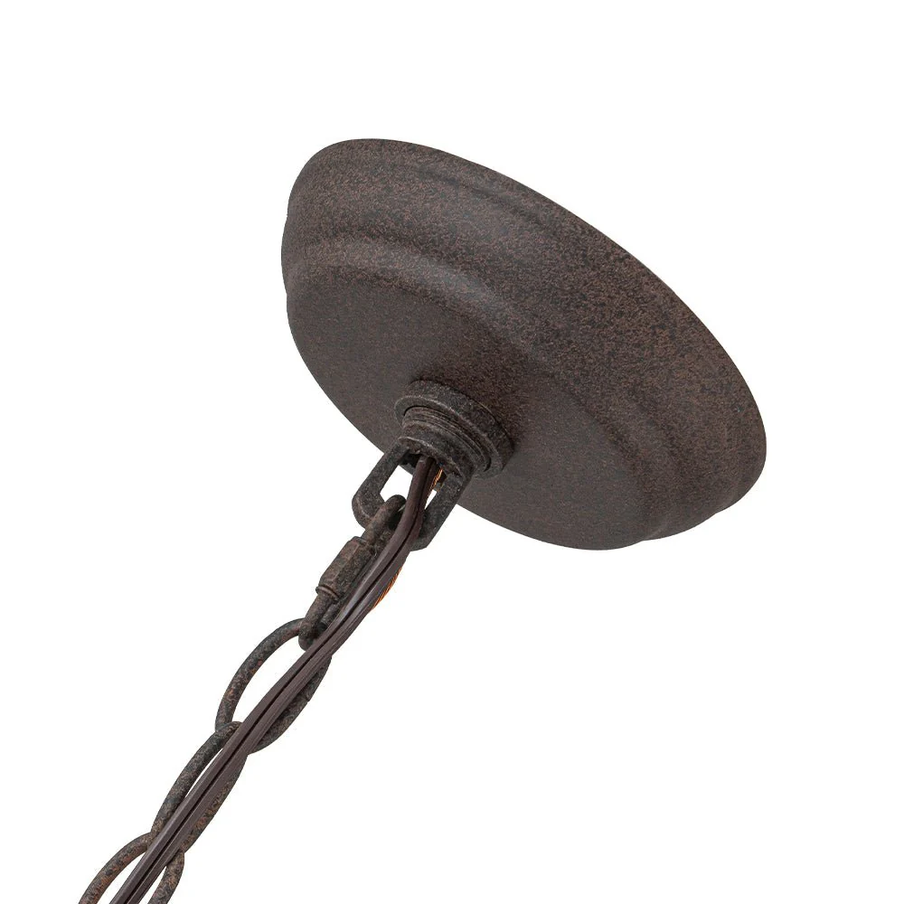 3-Light Farmhouse Open Aged Wood Drum Pendant Light - Image 14