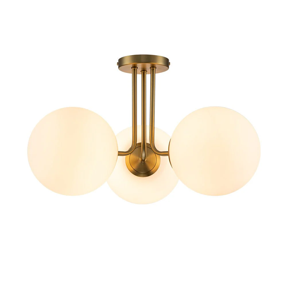 3-Light Frosted Glass Globe Ceiling Light - Image 6