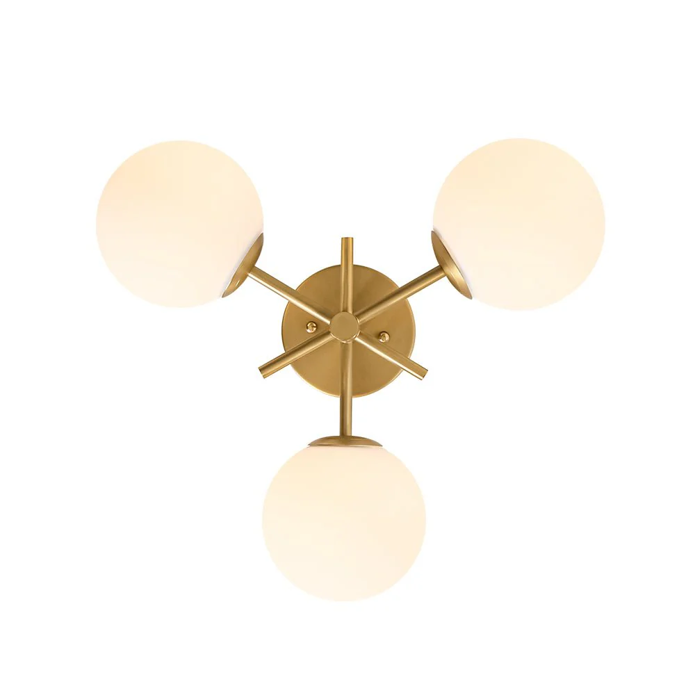 3-Light Frosted Glass Globe Tiered Sputnik Semi Flush Mount - Image 10