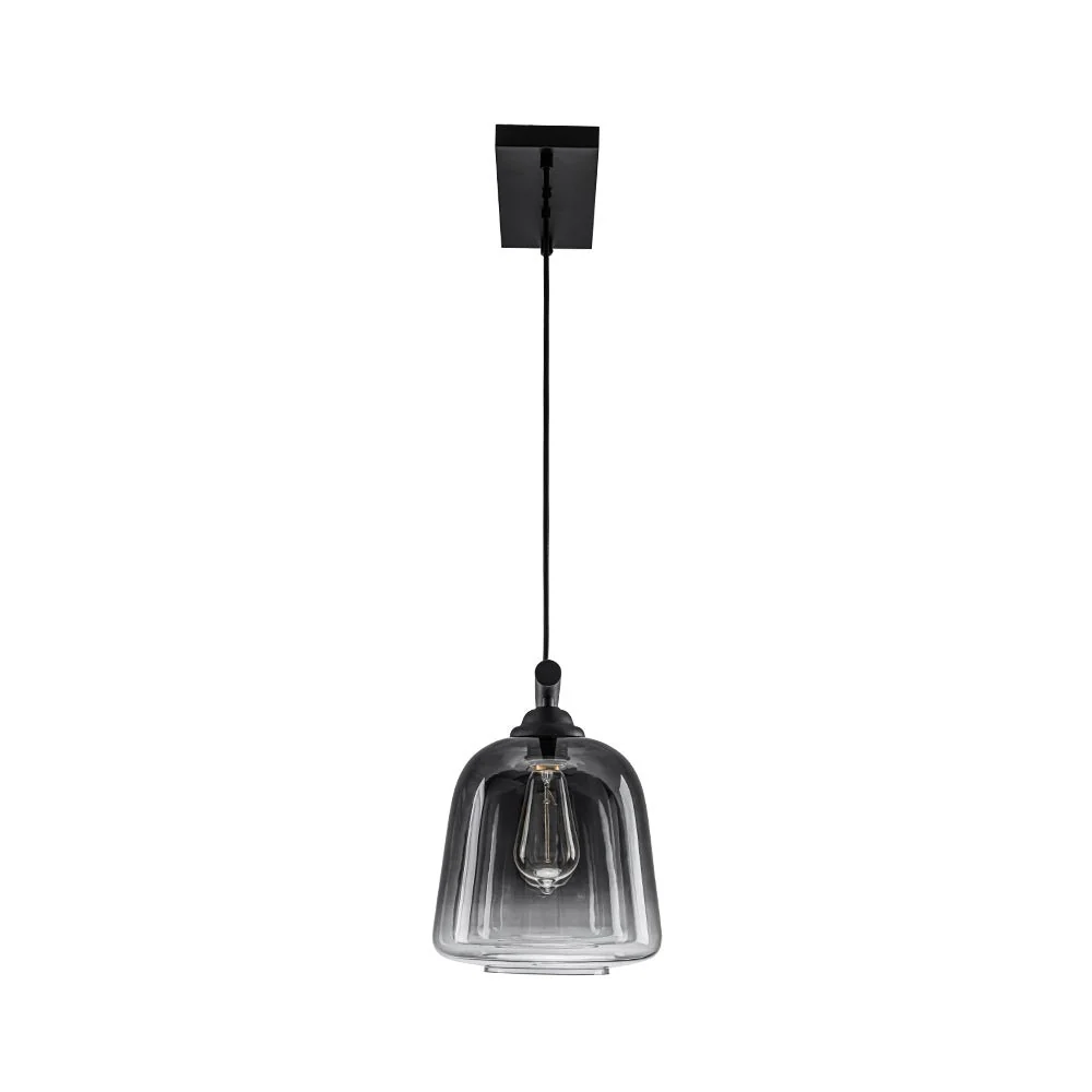 3-Light Gradual Smoked Glass Shade Linear Island Pendant - Image 10