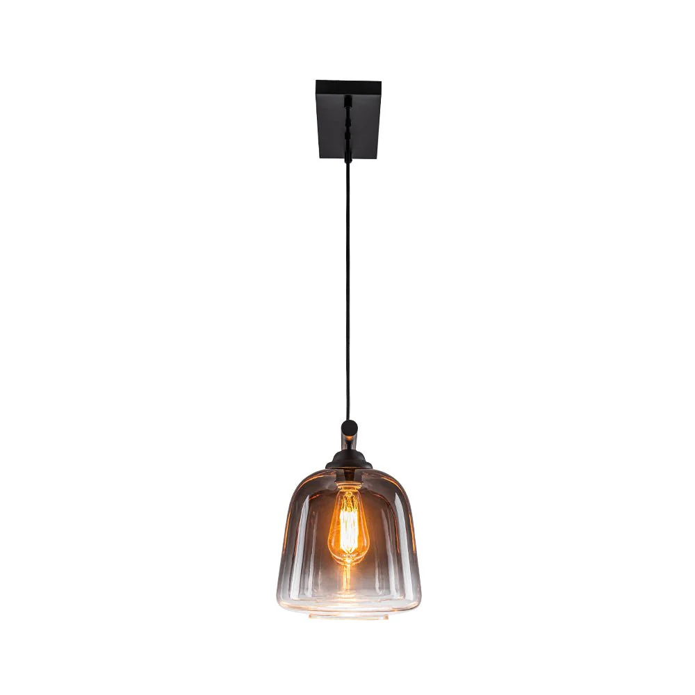 3-Light Gradual Smoked Glass Shade Linear Island Pendant - Image 9