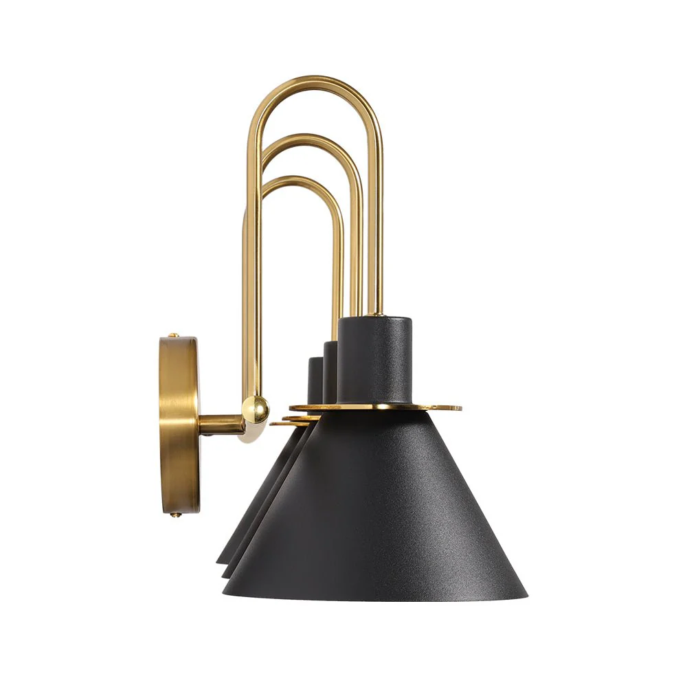 3-Light Metal Conical Shade Bathroom Vanity Wall Sconce - Image 18