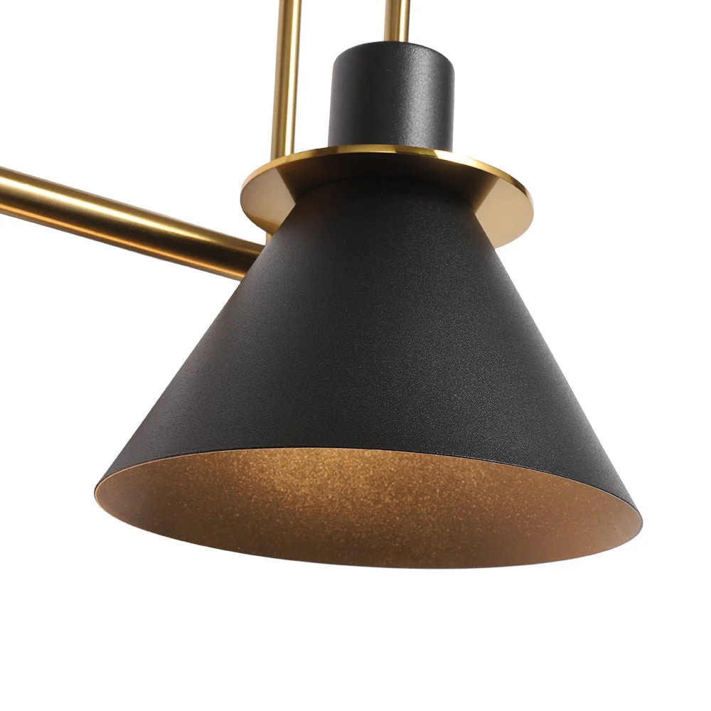 3-Light Metal Conical Shade Bathroom Vanity Wall Sconce - Image 20