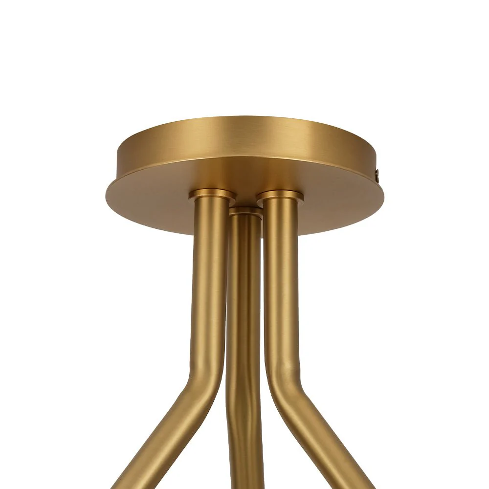 3-Light Opal Glass Sphere Semi Flush Mount Light - Image 11