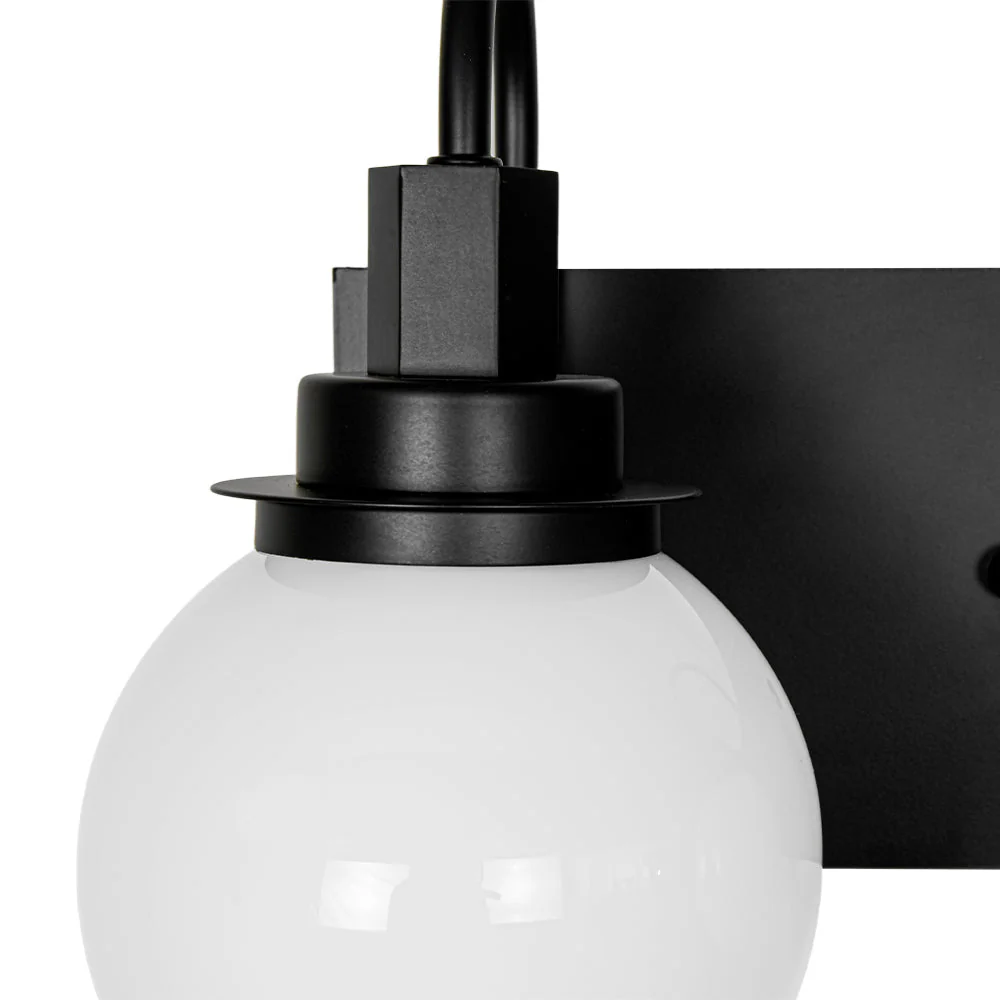 3-Light Shine Opal Glass Globe Bathroom Vanity Wall Sconce - Image 11