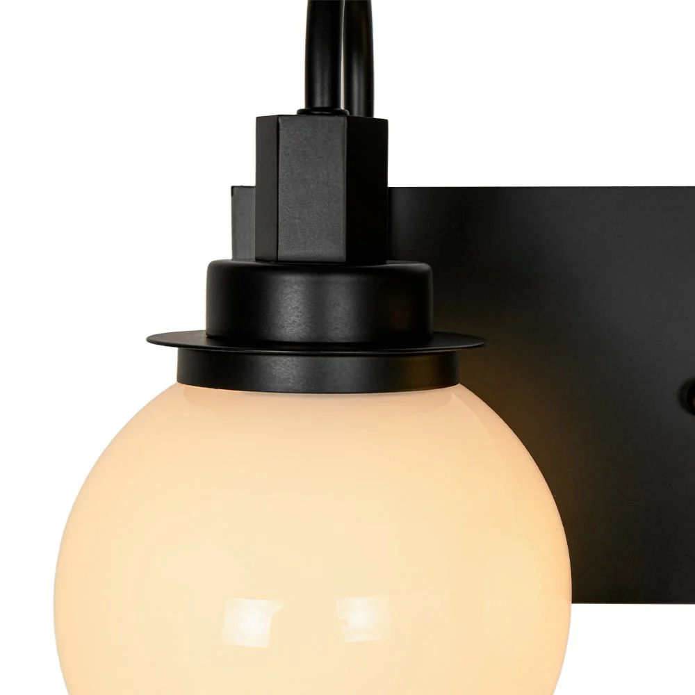 3-Light Shine Opal Glass Globe Bathroom Vanity Wall Sconce - Image 12