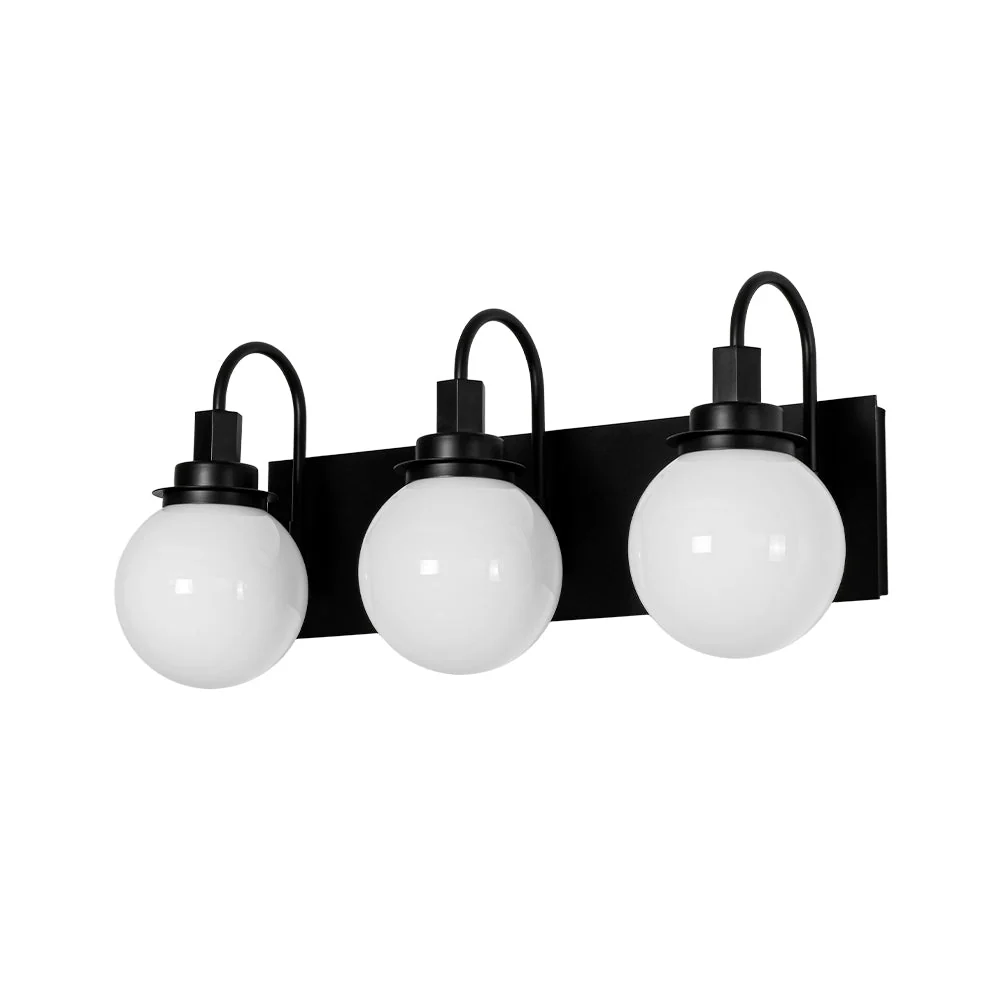 3-Light Shine Opal Glass Globe Bathroom Vanity Wall Sconce - Image 6