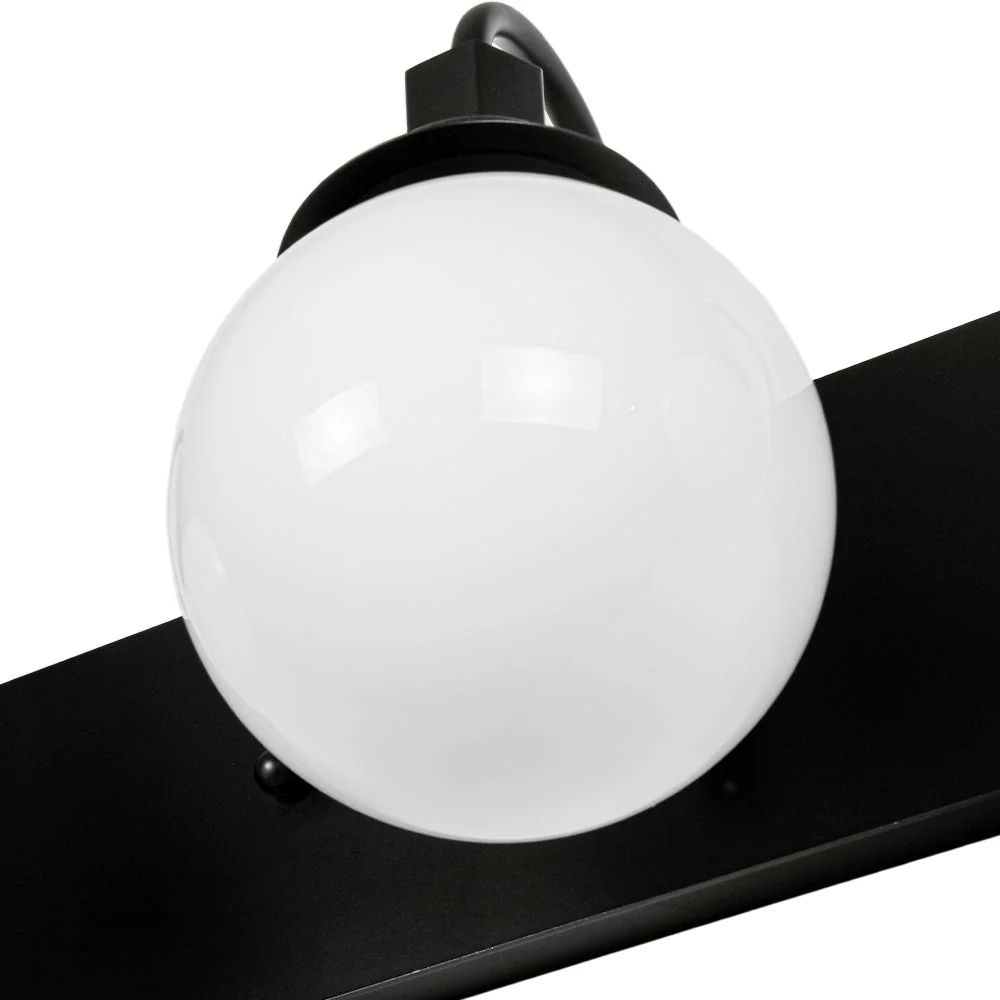 3-Light Shine Opal Glass Globe Bathroom Vanity Wall Sconce - Image 8