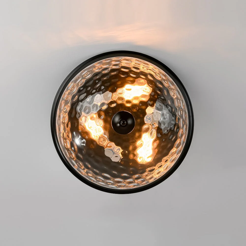 3-light Clear Water Glass Flush Mount Ceiling Light - Image 10