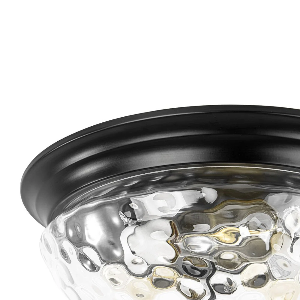 3-light Clear Water Glass Flush Mount Ceiling Light - Image 13