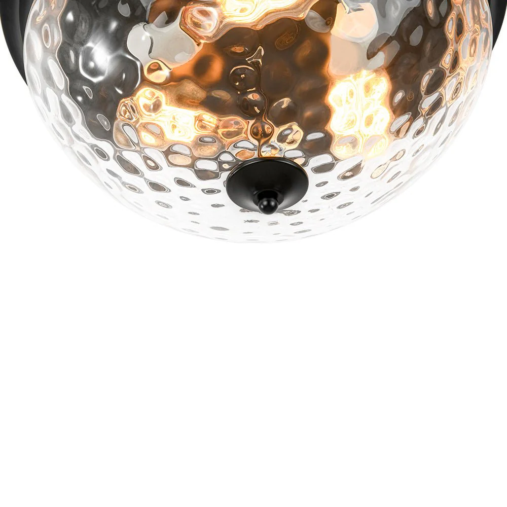 3-light Clear Water Glass Flush Mount Ceiling Light - Image 16